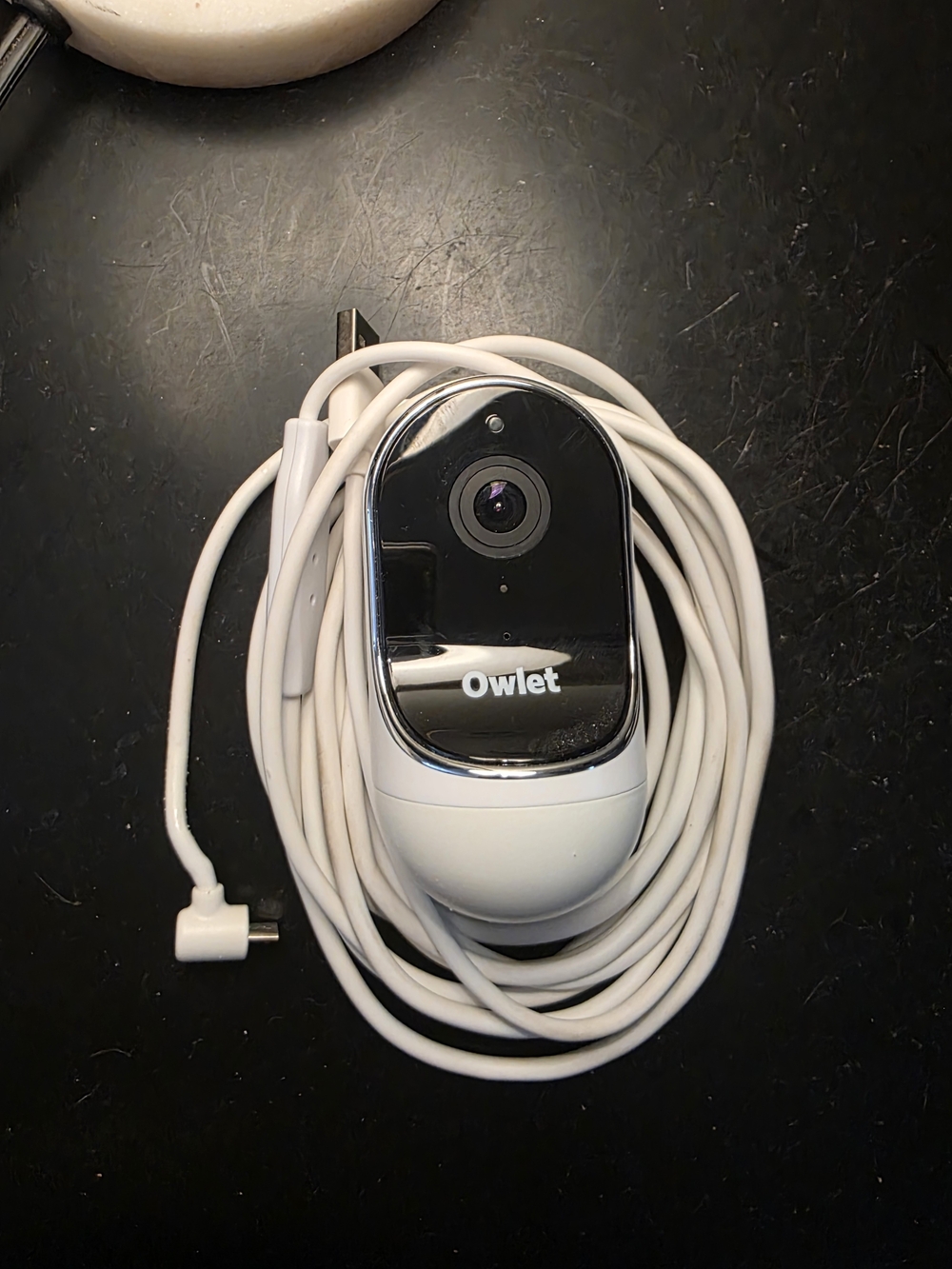 Owlet Baby Monitor Camera in White and Black